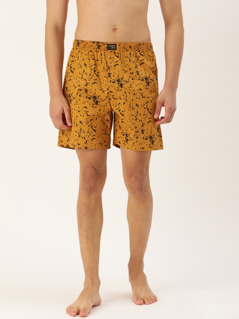 

Urban Dog Men Mustard yellow Printed Boxers UDBX1175