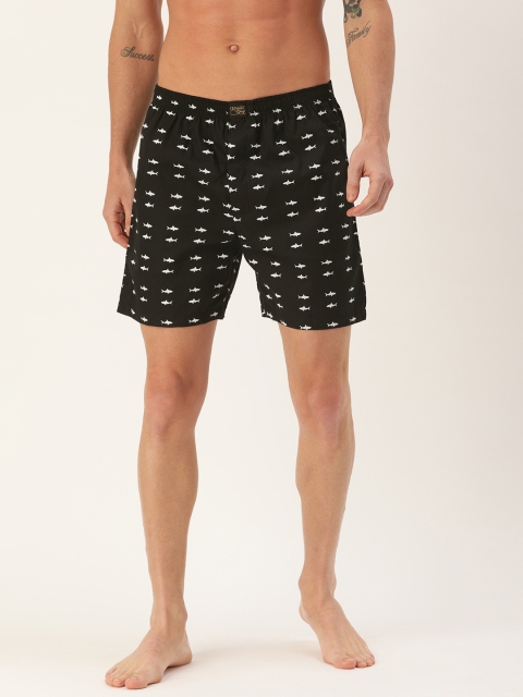 

Urban Dog Men Black Printed Boxers UDBX1144