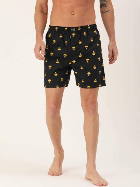 

Urban Dog Black & Yellow Printed Boxers UDBX1146