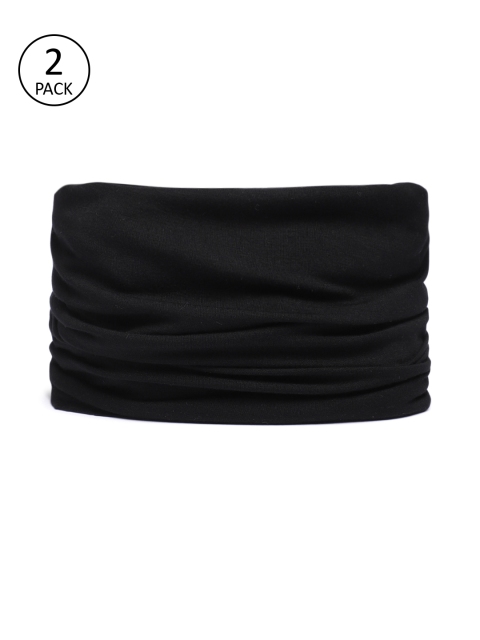 

Heelium Black Pack of 2 Bamboo Bandana & Multipurpose Headband