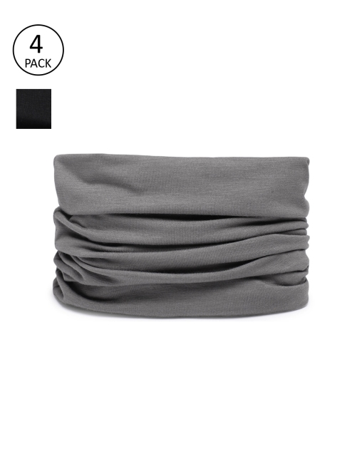 

Heelium Pack of 4 Bamboo Bandana & Multipurpose Headband, Grey