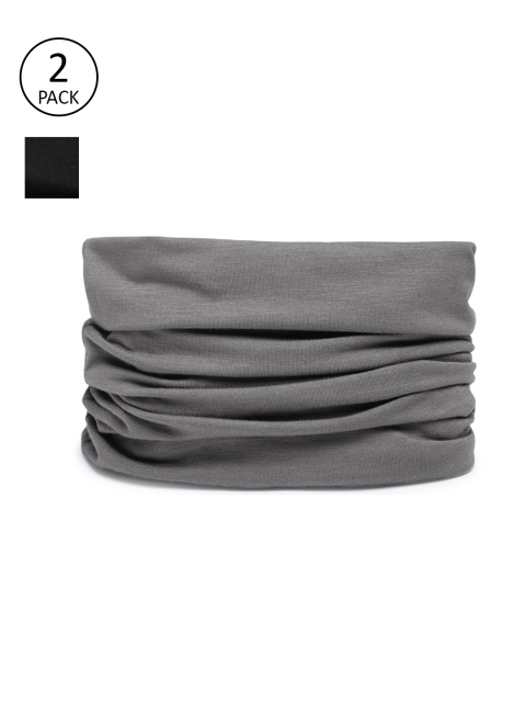 

Heelium Pack of 2 Bamboo Bandana & Multipurpose Headband, Grey