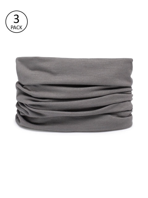 

Heelium Pack of 3 Bamboo Bandana & Multipurpose Headband, Grey
