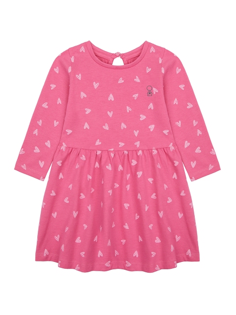 

mothercare Girls Pink Printed Fit and Flare Dress