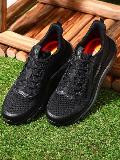 

Red Tape Men Black Mesh Air + Walking Shoes