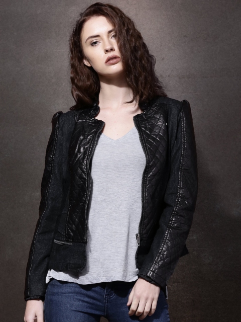 

RDSTR Black Quilted Denim Jacket