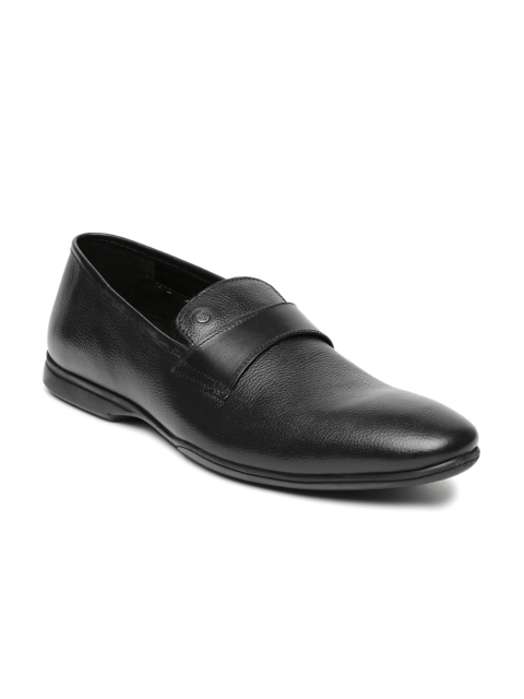 

Van Heusen Men Black Leather Semiformal Slip-Ons