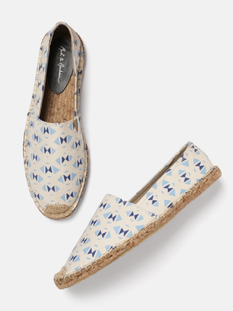 

Mast & Harbour Men Off-White Printed Espadrilles
