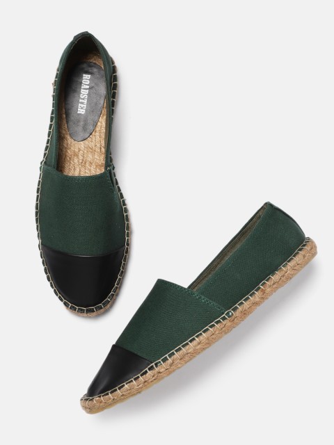 

Roadster Men Green & Black Colourblocked Espadrilles
