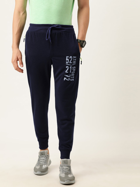 

Sports52 wear Men Navy Blue Solid Slim Fit Joggers