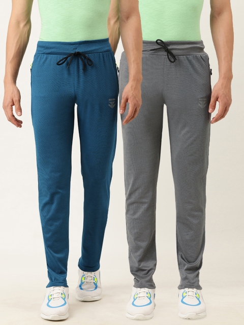 

Sports52 wear Men Pack of 2 Slim Fit Solid Track Pants, Navy blue