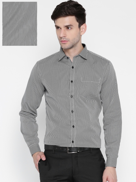 

Mark Taylor Black & White Checked Slim Fit Formal Shirt