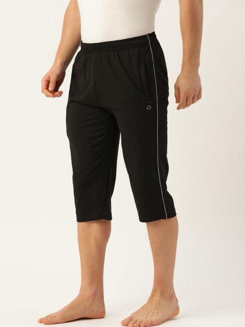 

Sweet Dreams Men Black Solid 3/4th Lounge Pants