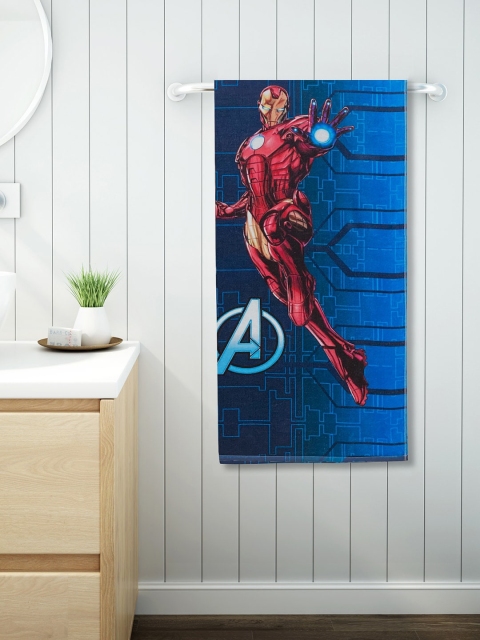 

SPACES Kids Blue & Red Marvel Ironman Digital Printed 380 GSM Bath Towel