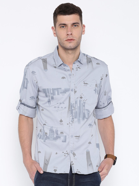 

Locomotive Blue Printed Casual Shirt