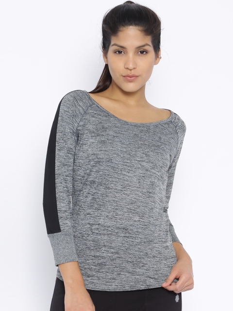 

Proline Active Grey Melange & Black Polyester T-shirt