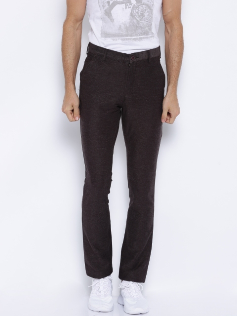 

Proline Brown Relaxed Tapered Fit Casual Trousers