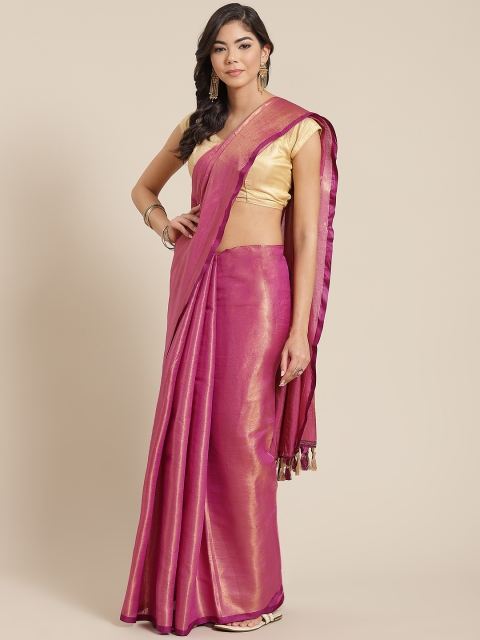 

KALINI Purple & Golden Woven Design Saree