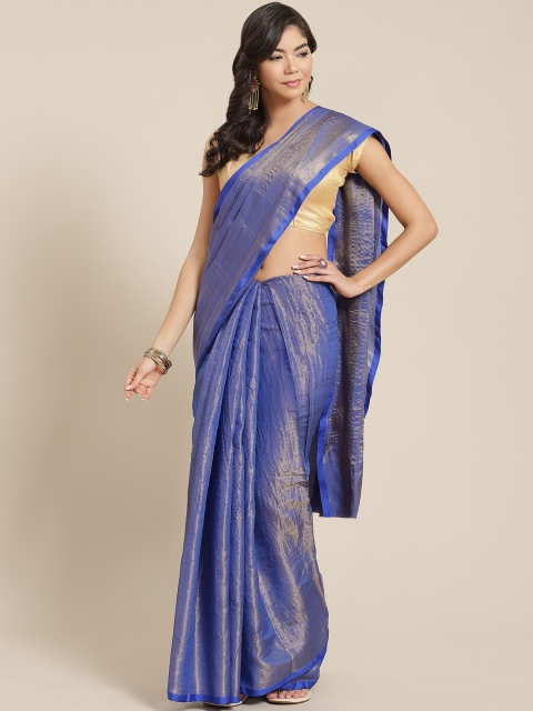 

KALINI Blue & Golden Dual Tone Saree