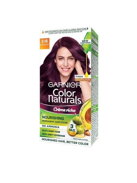 

Garnier Color Naturals Creme Burgundy Hair Color 3.16, White