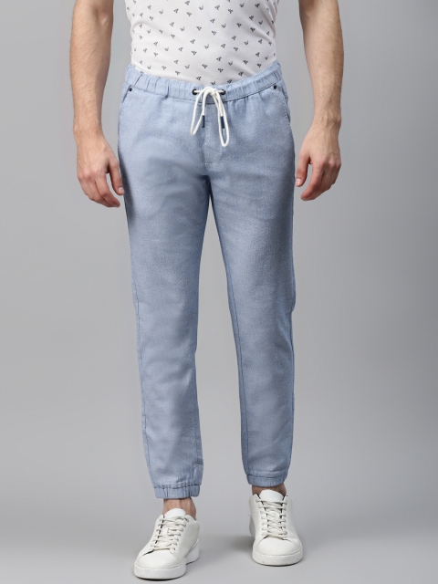 

Blackberrys Men Blue Roger Slim Fit Self Design Joggers
