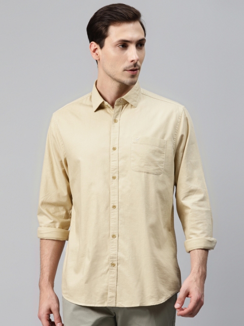 

Blackberrys Men Beige Pure Cotton Slim Fit Solid Formal Shirt