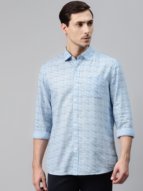 

Blackberrys Men Blue Slim Fit Printed Casual Shirt