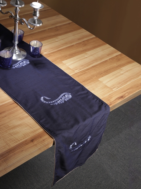 

House of Pataudi Navy Blue Albela Embroidered Jashn Table Runner