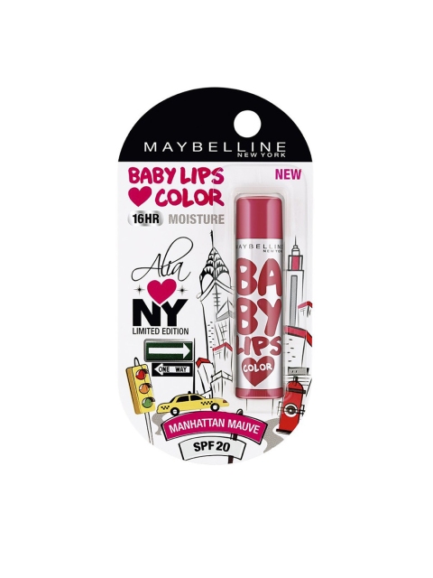 

Maybelline New York Alia Loves SPF 20 Baby Lips Color - Manhattan Mauve, Maroon
