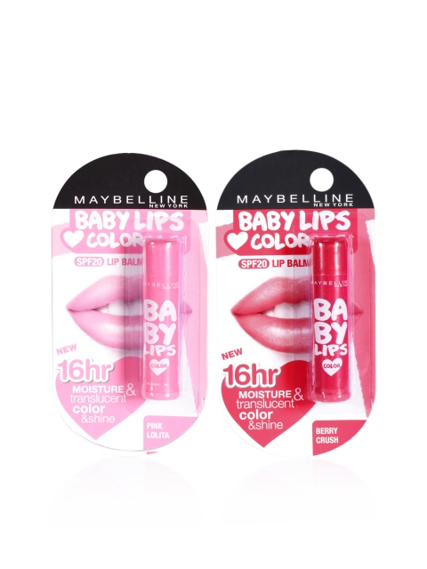 

Maybelline New York Set Of 2 Baby Lip Balms, Pink