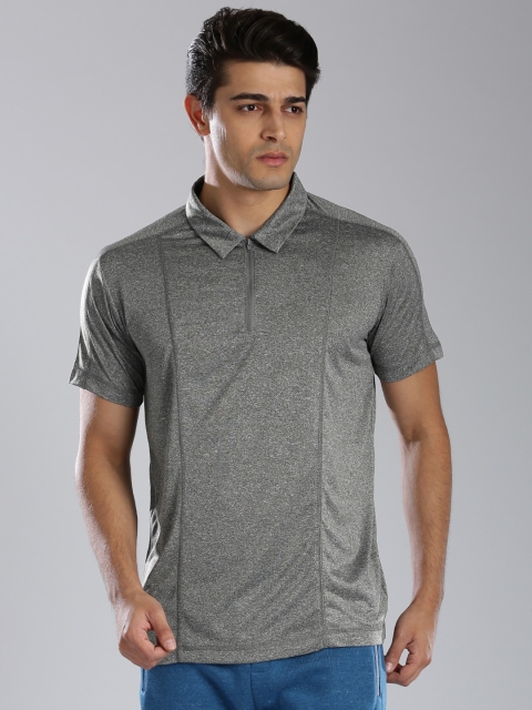 

HRX by Hrithik Roshan Men Grey Polo Collar Training T-shirt