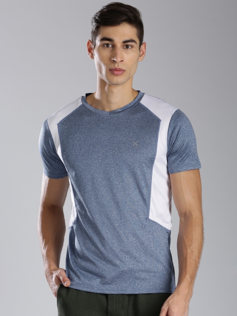 

HRX by Hrithik Roshan Men Blue Solid Running T-shirt