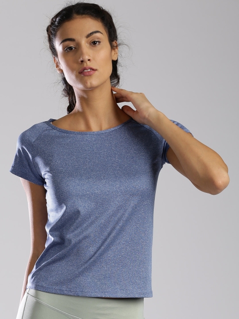 

HRX by Hrithik Roshan Women Blue Solid T-Shirt