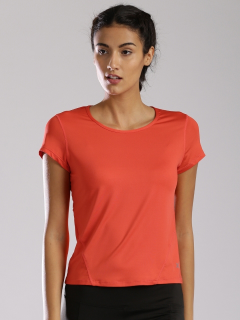 

HRX by Hrithik Roshan Women Coral Solid Active T-Shirt