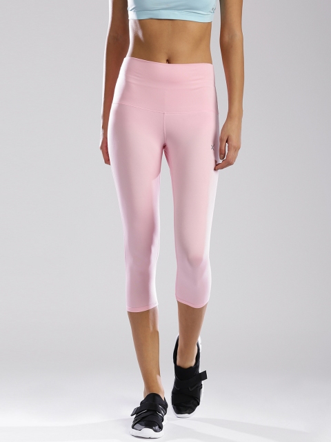 

HRX by Hrithik Roshan Active Pink Training Capri Tights