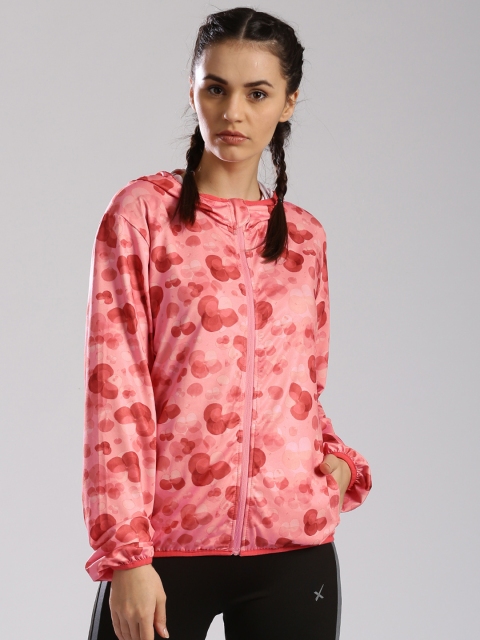 

HRX by Hrithik Roshan Pink Printed Active Hooded Training Jacket, Blue