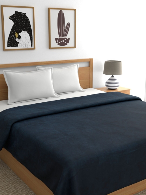

Raymond Home Navy Blue Solid AC Room 233 GSM Double Bed Blanket