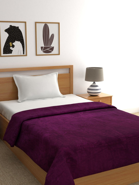 

Raymond Home Purple Solid AC Room 270 GSM Single Bed Blanket