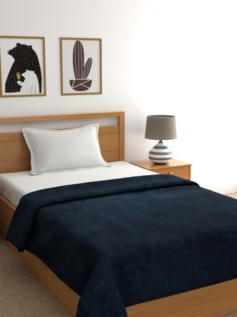 

Raymond Home Navy Blue Solid AC Room 233 GSM Single Bed Blanket