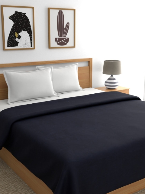 

Raymond Home Navy Blue Solid AC Room 270 GSM Double Bed Blanket