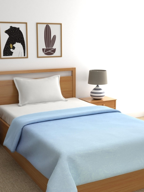 

Raymond Home Blue Solid AC Room 270 GSM Single Bed Blanket