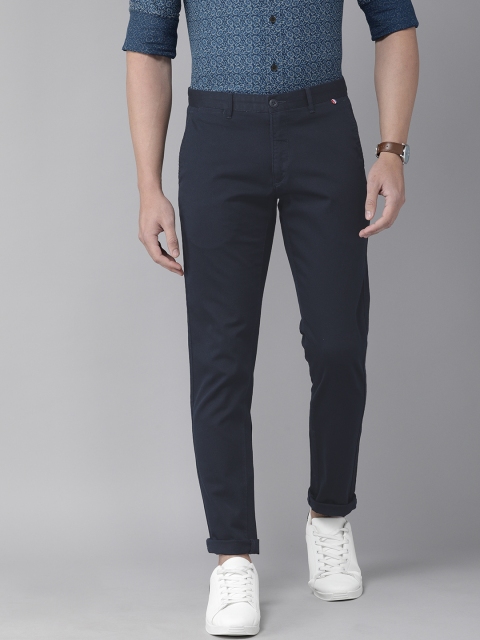 

U.S. Polo Assn. Men Navy Blue Austin Trim Fit Solid Trousers