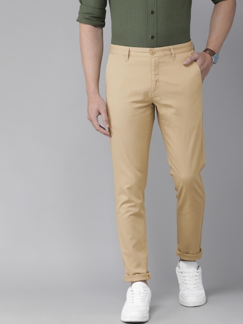 

U.S. Polo Assn. Men Khaki Austin Trim Fit Solid Regular Trousers