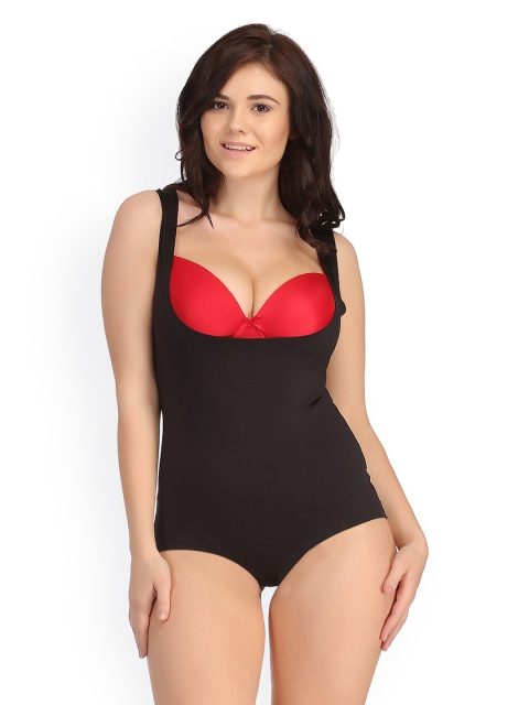 

Clovia Black Laser-Cut No-Panty Lines High Control Body Suit SW0019P13