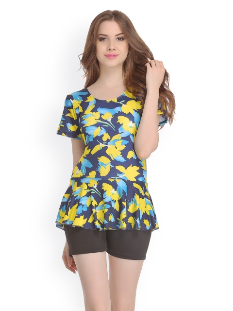 

Clovia Blue & Yellow Printed Swimsuit SM0047P02L