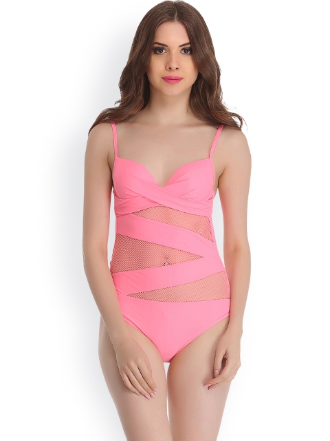 

Clovia Pink Monokini Swimwear SM0018P22