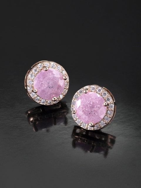 

Peora Pink & Rose Gold Circular Studs