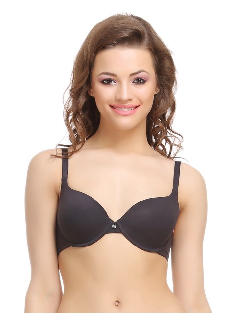 

Clovia Black Seamless T-shirt Bra BR0543P13