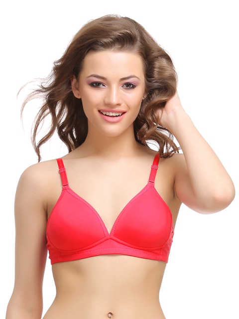 

Clovia Red Seamless T-shirt Bra BR0551P04