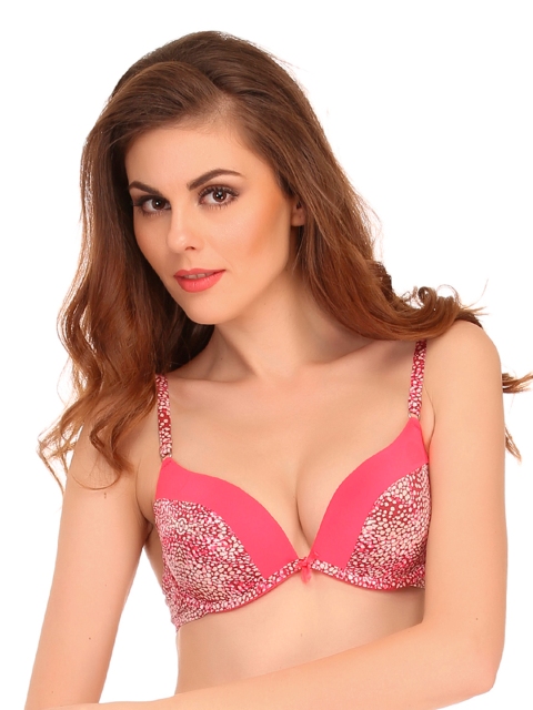 

Clovia Pink Printed Push-Up Bra BR0458P14